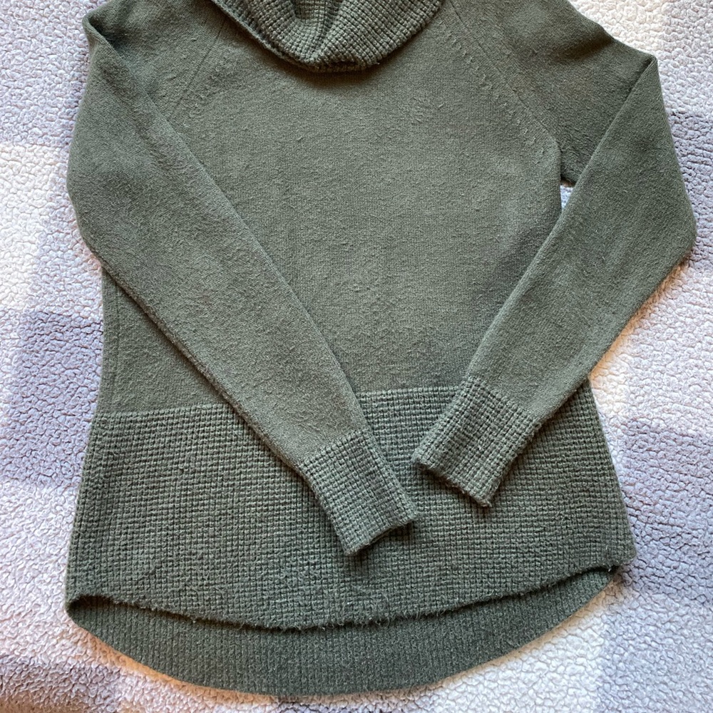 Cowl neck long sweater
